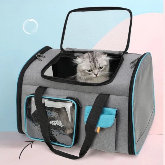 Τσάντα μεταφοράς σκύλου γάτας γκρι 51*34*30