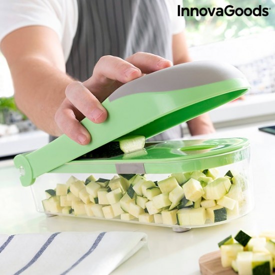 Κόφτης λαχανικών, τρίφτης και μαντολίνο με συνταγές και αξεσουάρ 7 σε 1 Choppie Expert InnovaGoods