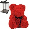 Αρκουδάκι Από Τεχνητά Τριαντάφυλλα Teddy Bear Roses Κόκκινο 25 cm