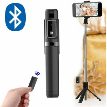 Selfie Stick και Tripod με Remote Control Bluetooth p40s (Μαύρο)