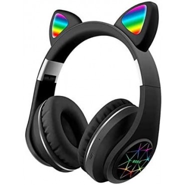 Ασύρματα Ακουστικά Bluetooth 5.0 παιδικά-εφηβικά Wireless cat ear m3 (black)