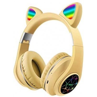 Ασύρματα Ακουστικά Bluetooth 5.0 παιδικά-εφηβικά Wireless cat ear m3 (gold)