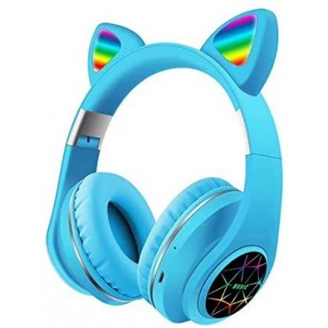 Ασύρματα Ακουστικά Bluetooth 5.0 παιδικά-εφηβικά Wireless cat ear m3 (blue)
