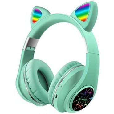 Ασύρματα Ακουστικά Bluetooth 5.0 παιδικά-εφηβικά Wireless cat ear m3 (green)
