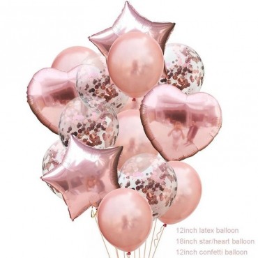 Σετ μπαλόνια ροζ 14τεμ 1533-6