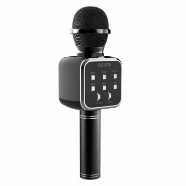Ασύρματο Bluetooth ηχείο - καραόκε μικρόφωνο με USB ds-878 μαύρο 
