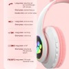 Ασύρματα Ακουστικά Bluetooth 5.0 παιδικά-εφηβικά Wireless cat ear stn-28 (pink)