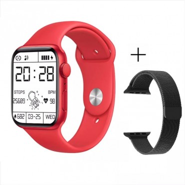 Smartwatch i9 promax bluetooth κλήσεις + ΔΩΡΟ Ανταλλακτικό Μεταλλικό Λουράκι (κόκκινο)