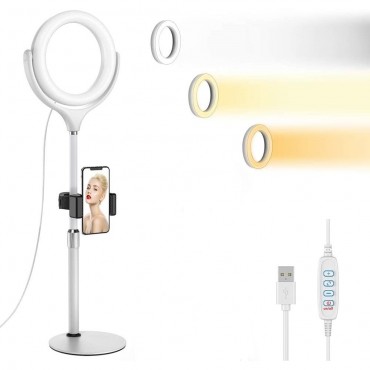 Επαγγελματικό Φωτογραφικό Φωτιστικό Δαχτυλίδι Ring Lamp Light LED USB 20cm με τρίποδο 