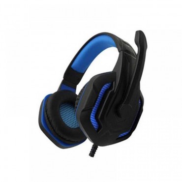 Gaming Ρυθμιζόμενα Ακουστικά Κεφαλής με Μικρόφωνο Jack 3,5mm On Ear για Υπολογιστή - Ενσύρματα PC& PS4 Headset Μπλε Μαύρο