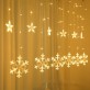 Λαμπάκια χριστουγεννιάτικα νιφάδες - αστέρια θερμό λευκό 