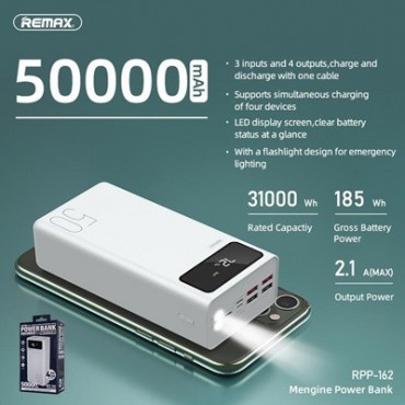 Remax RPP-162 Power Bank 50000mAh (Λευκό)