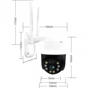 IP Wi-Fi Κάμερα 4K Αδιάβροχη με Φακό 3.6mm Andowl Q-S4