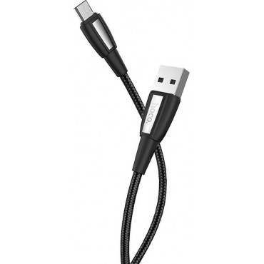 Καλώδιο Σύνδεσης Κορδόνι Hoco X39 Titan USB σε Micro-USB Fast Charging 3.0A - 1m (Μαύρο)