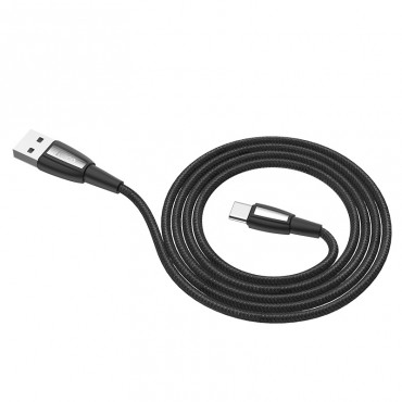 Καλώδιο Σύνδεσης Κορδόνι Hoco X39 Titan USB σε Type-c Fast Charging 2.4A 1m (Μαύρο)