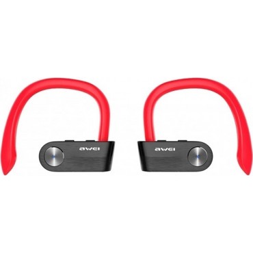 Bluetooth Waterproof Ear-Hook Headphones - Ασύρματα Ακουστικά AWEI T2  (Κόκκινο)
