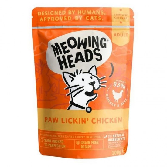 Meowing heads wet paw lickin κοτόπουλο 100gr