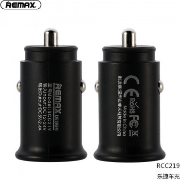 Remax Roki Series Car Charger RCC219 2x USB 2.4A  (Μαύρο)