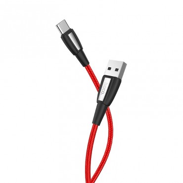 Καλώδιο Σύνδεσης Κορδόνι Hoco X39 Titan USB σε Micro-USB Fast Charging 3.0A 1m (Κόκκινο)